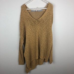 Free People XS oversized SAND knit sweater